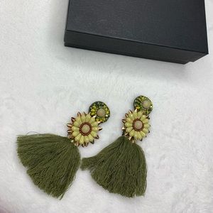 Green earrings